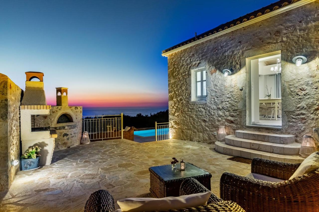 Fiscardo Luxury Stone Villa Alex ,With Sunset View! Fiskardo Dış mekan fotoğraf